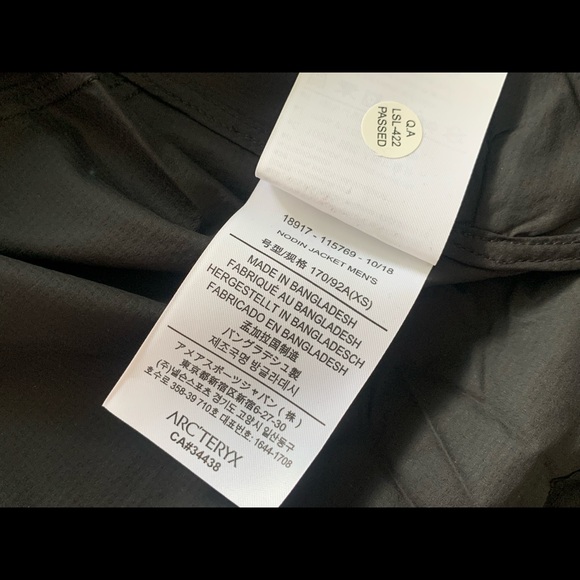 Arcteryx NODIN JACKET MEN'S - Black - Picture 8 of 8